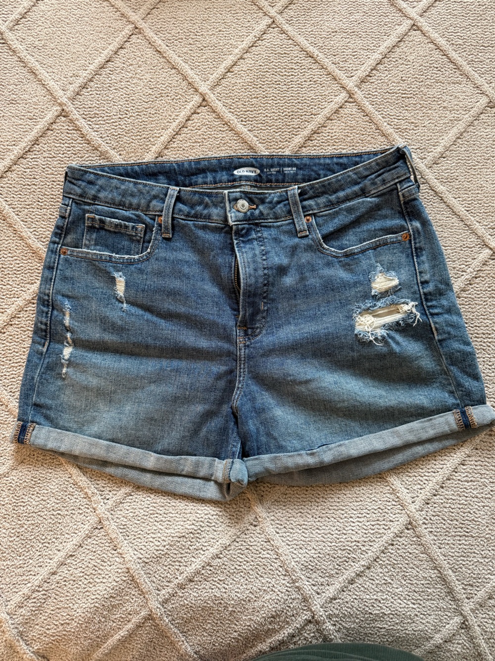 Old Navy Distressed Blue Denim Jean Shorts